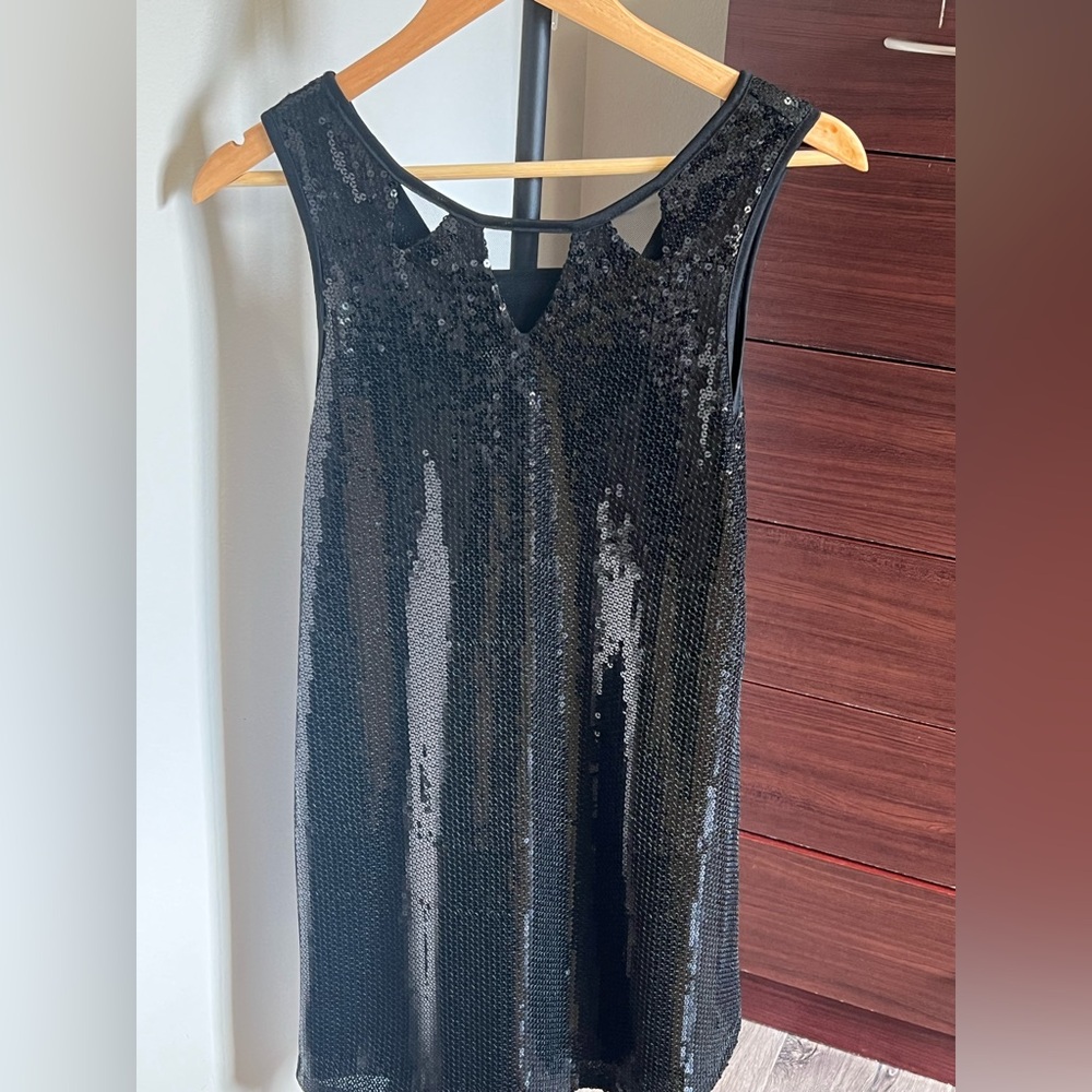 Mossimo Supply Co. Black Sequin Backless Dress